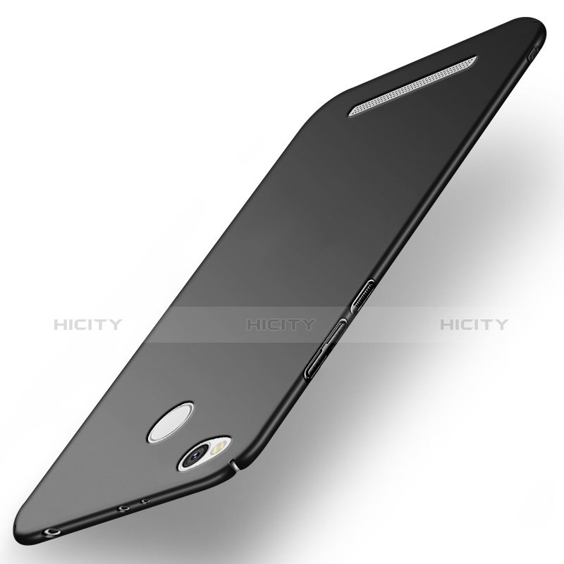 Handyhülle Hülle Kunststoff Schutzhülle Matt M03 für Xiaomi Redmi 3 Pro Schwarz groß