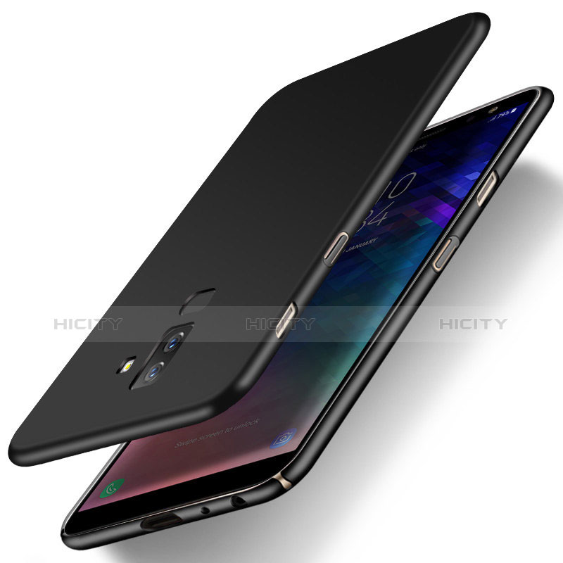 Handyhülle Hülle Kunststoff Schutzhülle Matt M04 für Samsung Galaxy A6 Plus (2018) Schwarz Plus