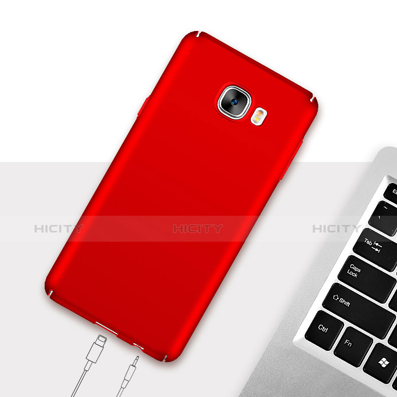 Handyhülle Hülle Kunststoff Schutzhülle Matt M04 für Samsung Galaxy C5 SM-C5000 Rot groß