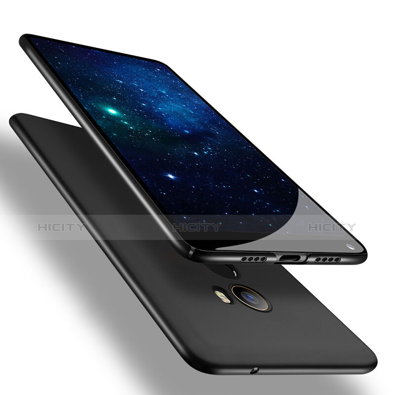 Handyhülle Hülle Kunststoff Schutzhülle Matt M04 für Xiaomi Mi Mix 2 Schwarz groß