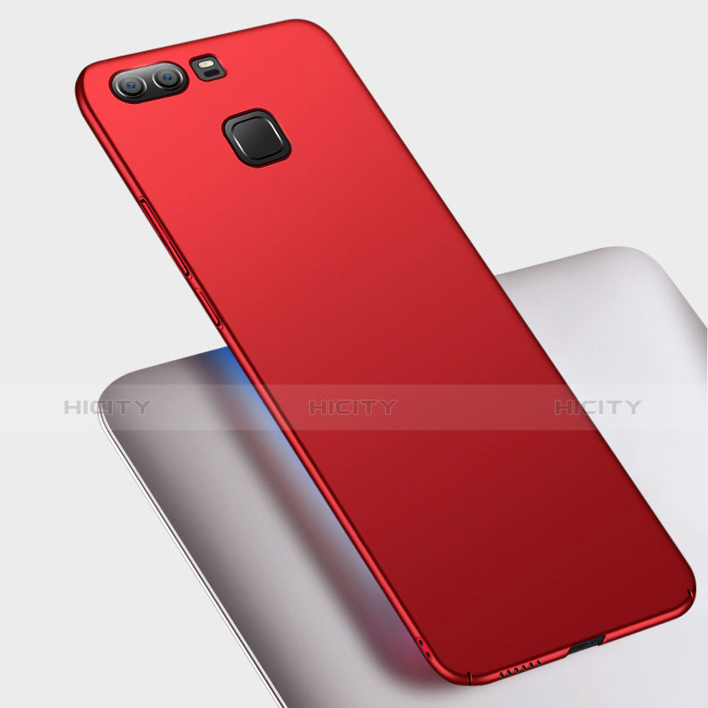Handyhülle Hülle Kunststoff Schutzhülle Matt M05 für Huawei P9 Plus Rot groß