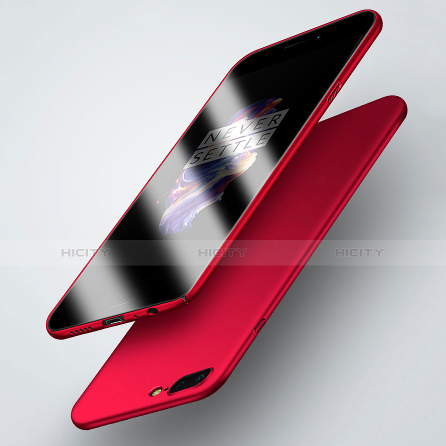 Handyhülle Hülle Kunststoff Schutzhülle Matt M05 für OnePlus 5 Rot
