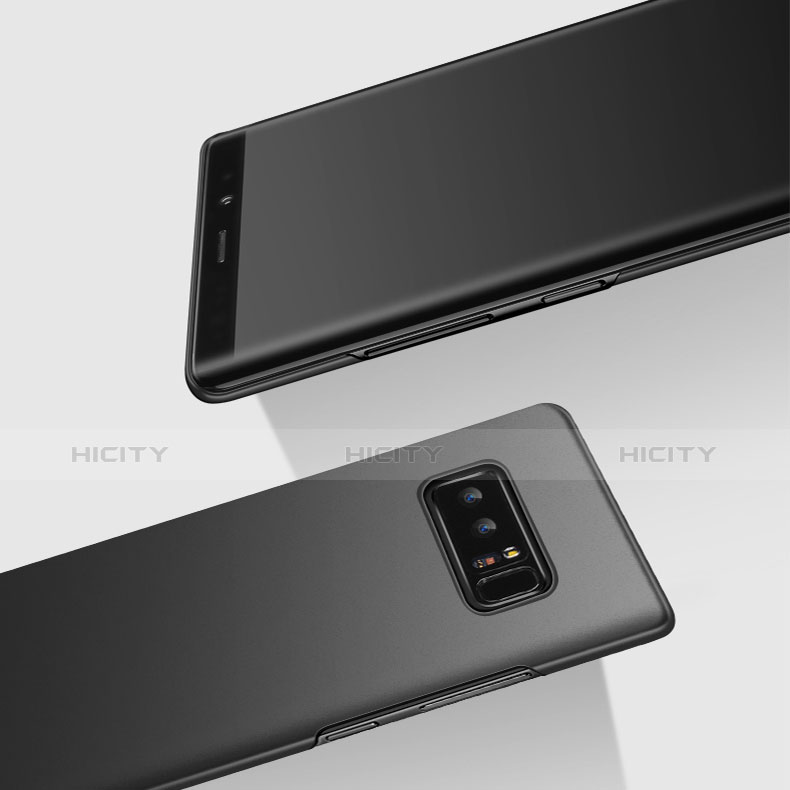 Handyhülle Hülle Kunststoff Schutzhülle Matt M05 für Samsung Galaxy Note 8 Schwarz groß