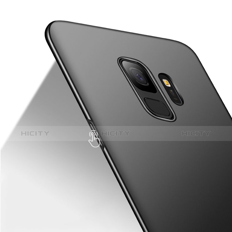 Handyhülle Hülle Kunststoff Schutzhülle Matt M05 für Samsung Galaxy S9 Schwarz groß