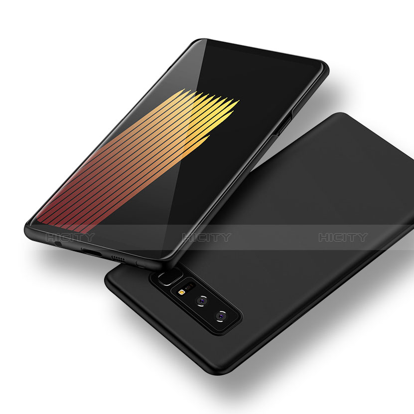 Handyhülle Hülle Kunststoff Schutzhülle Matt M06 für Samsung Galaxy Note 8 Schwarz groß