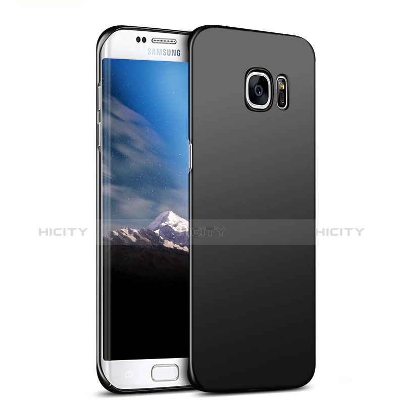 Handyhülle Hülle Kunststoff Schutzhülle Matt M06 für Samsung Galaxy S7 Edge G935F Schwarz