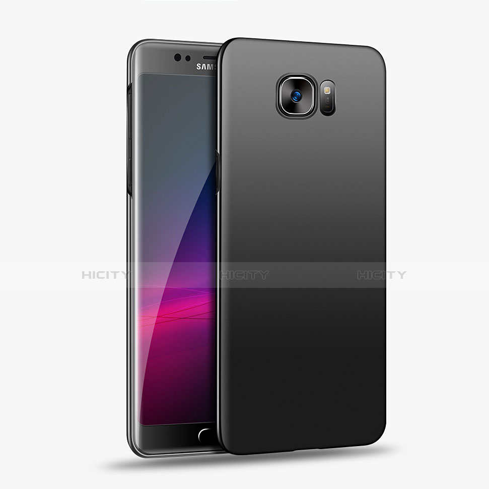 Handyhülle Hülle Kunststoff Schutzhülle Matt M08 für Samsung Galaxy S7 Edge G935F Schwarz Plus