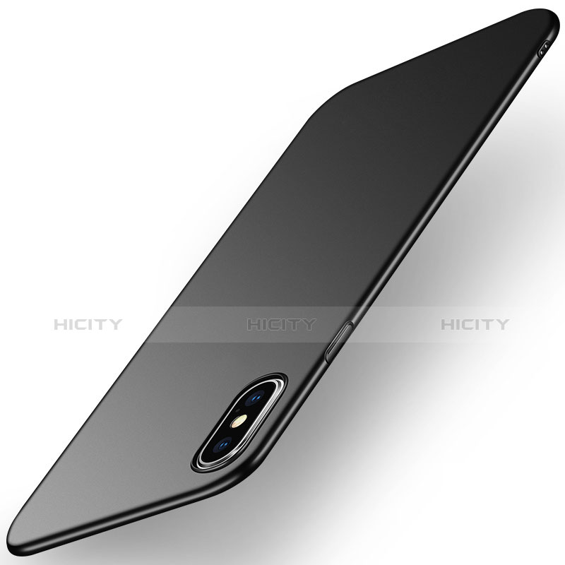 Handyhülle Hülle Kunststoff Schutzhülle Matt M09 für Apple iPhone Xs Schwarz