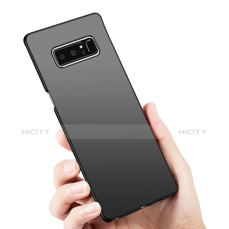 Handyhülle Hülle Kunststoff Schutzhülle Matt M09 für Samsung Galaxy Note 8 Schwarz groß