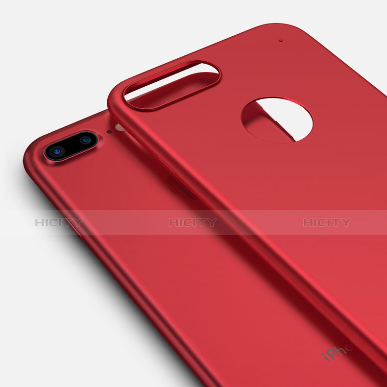Handyhülle Hülle Kunststoff Schutzhülle Matt M11 für Apple iPhone 7 Plus Rot groß