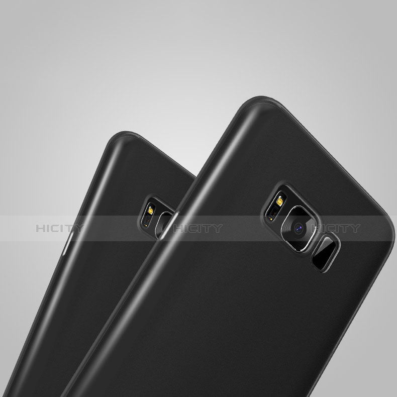 Handyhülle Hülle Kunststoff Schutzhülle Matt M15 für Samsung Galaxy S8 Plus Schwarz groß