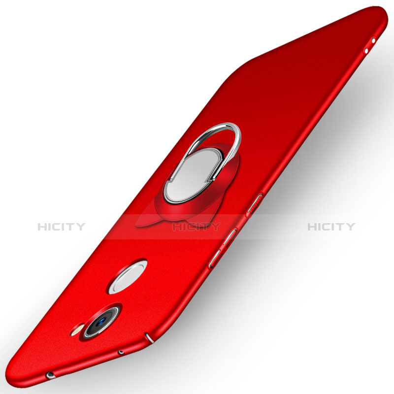 Handyhülle Hülle Kunststoff Schutzhülle Matt mit Fingerring Ständer A05 für Huawei Enjoy 7 Plus Rot Plus