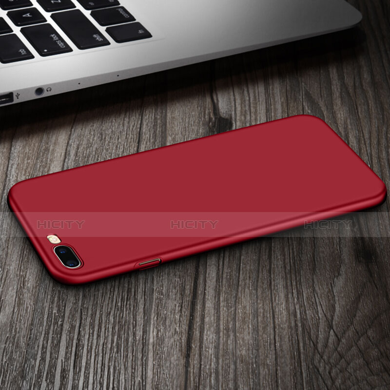 Handyhülle Hülle Kunststoff Schutzhülle Matt mit Fingerring Ständer für Apple iPhone 8 Plus Rot groß
