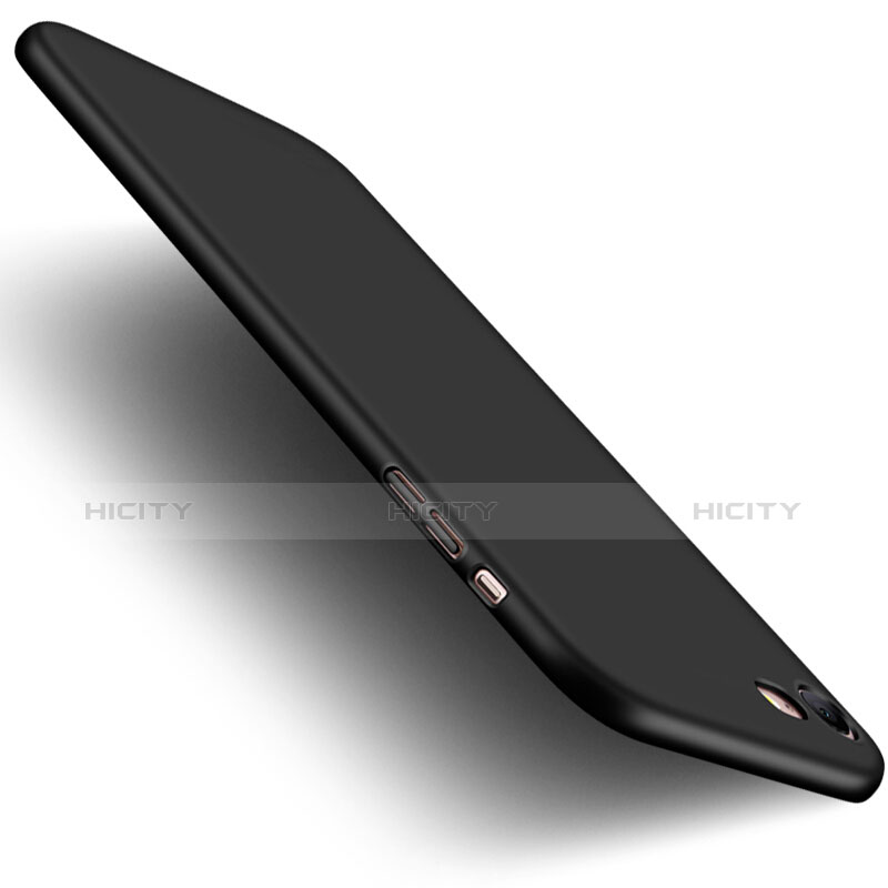 Handyhülle Hülle Kunststoff Schutzhülle Matt mit Fingerring Ständer für Apple iPhone 8 Schwarz groß