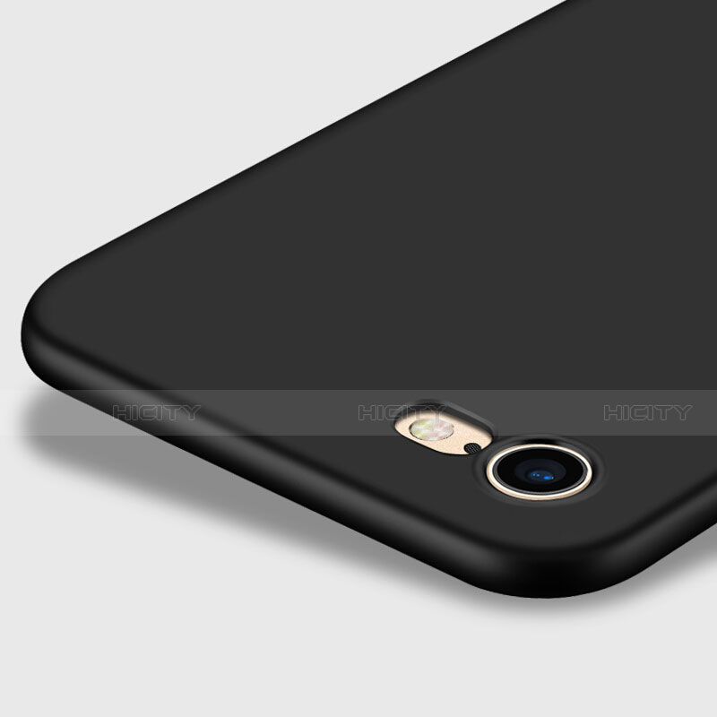 Handyhülle Hülle Kunststoff Schutzhülle Matt mit Fingerring Ständer für Apple iPhone SE (2020) Schwarz groß