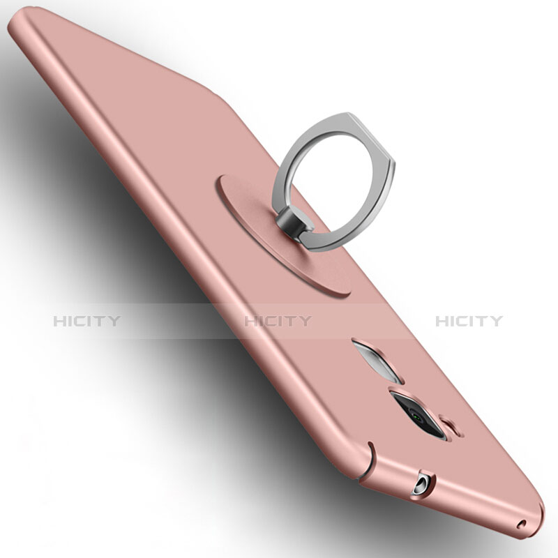 Handyhülle Hülle Kunststoff Schutzhülle Matt mit Fingerring Ständer für Huawei GR5 Mini Rosegold