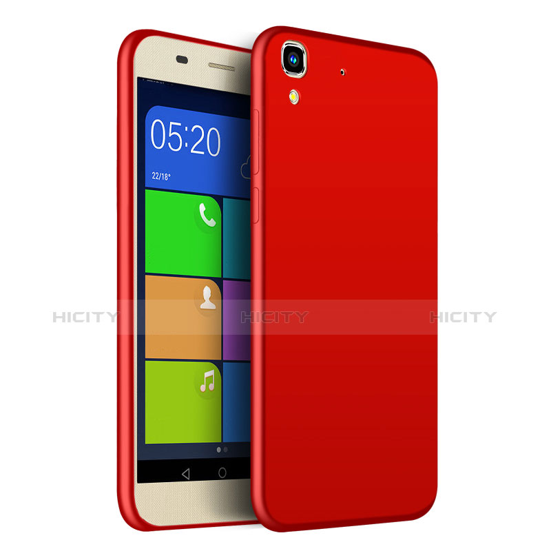 Handyhülle Hülle Kunststoff Schutzhülle Matt mit Fingerring Ständer für Huawei Honor 4A Rot groß