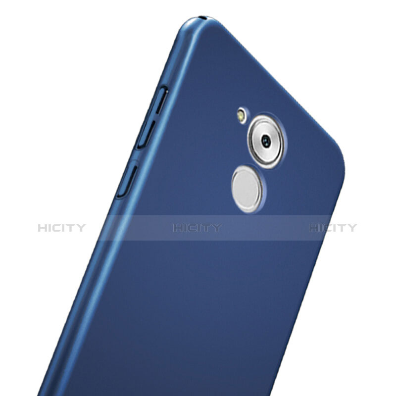Handyhülle Hülle Kunststoff Schutzhülle Matt mit Fingerring Ständer für Huawei Honor 6C Blau groß