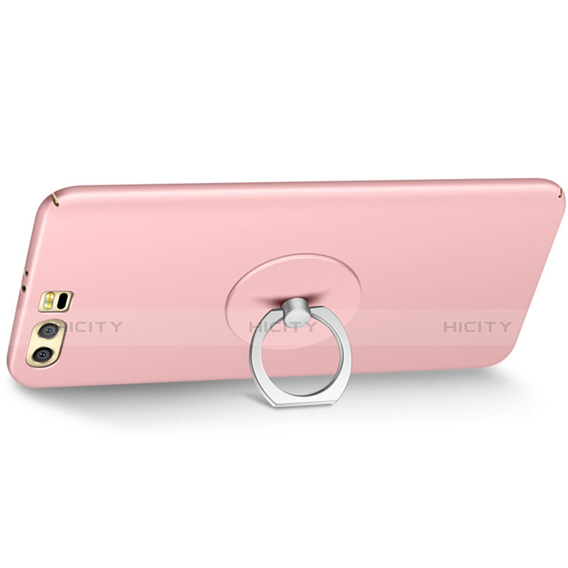 Handyhülle Hülle Kunststoff Schutzhülle Matt mit Fingerring Ständer für Huawei Honor 9 Premium Rosa