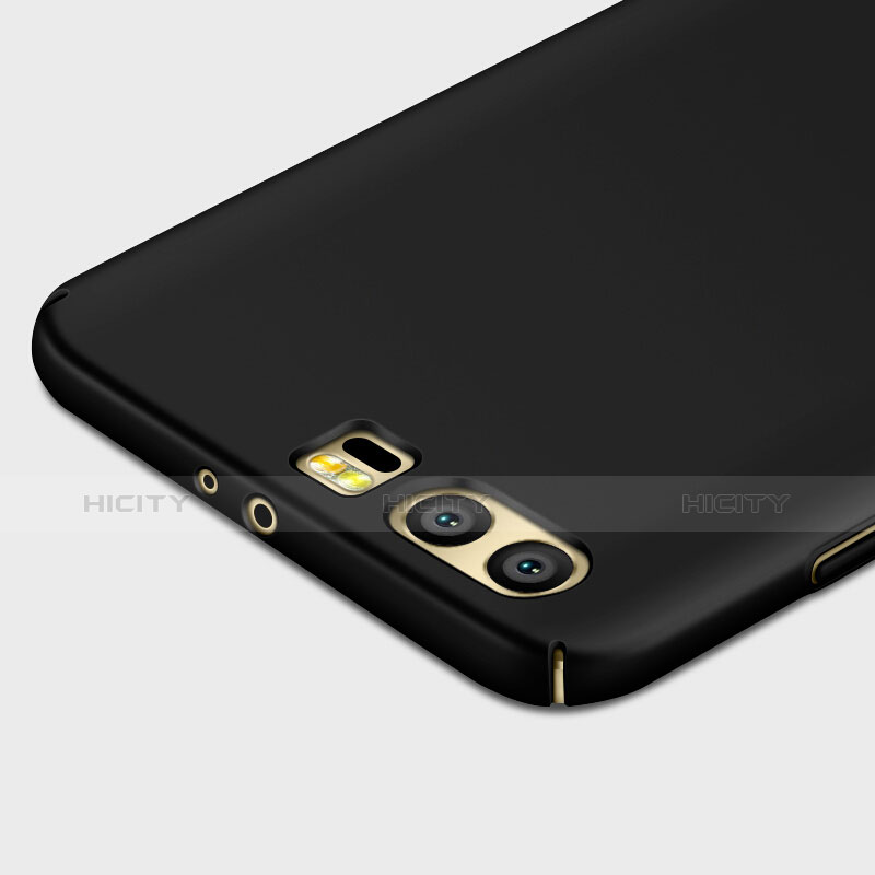 Handyhülle Hülle Kunststoff Schutzhülle Matt mit Fingerring Ständer für Huawei Honor 9 Schwarz groß
