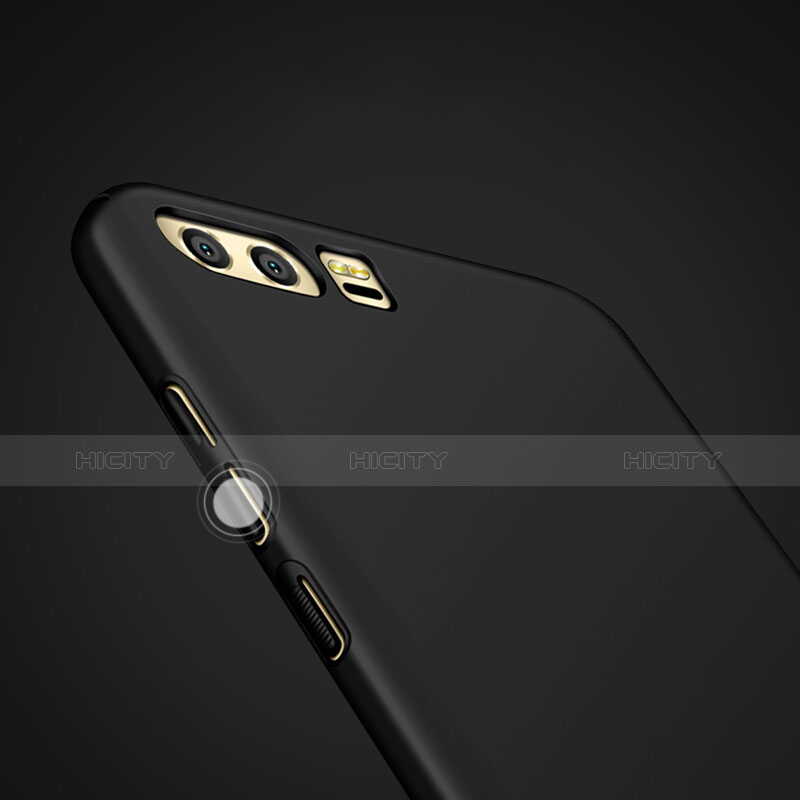 Handyhülle Hülle Kunststoff Schutzhülle Matt mit Fingerring Ständer für Huawei Honor 9 Schwarz groß