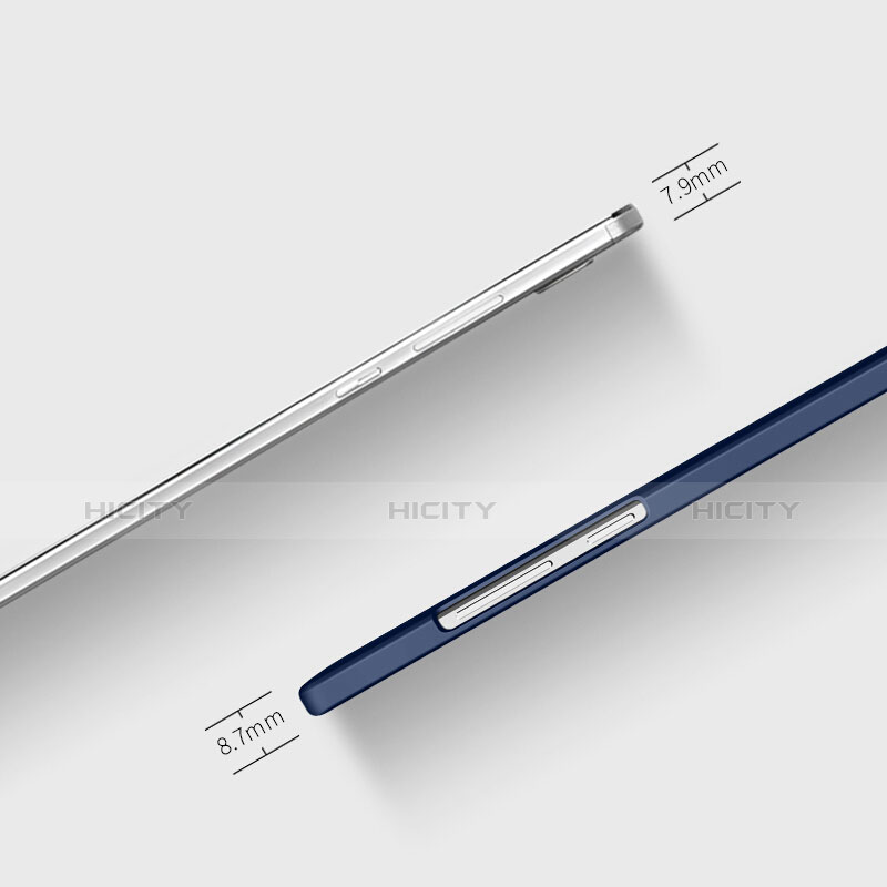Handyhülle Hülle Kunststoff Schutzhülle Matt mit Fingerring Ständer für Huawei Mate 7 Blau