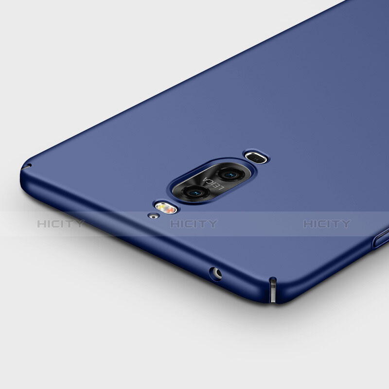 Handyhülle Hülle Kunststoff Schutzhülle Matt mit Fingerring Ständer für Huawei Mate 9 Pro Blau groß