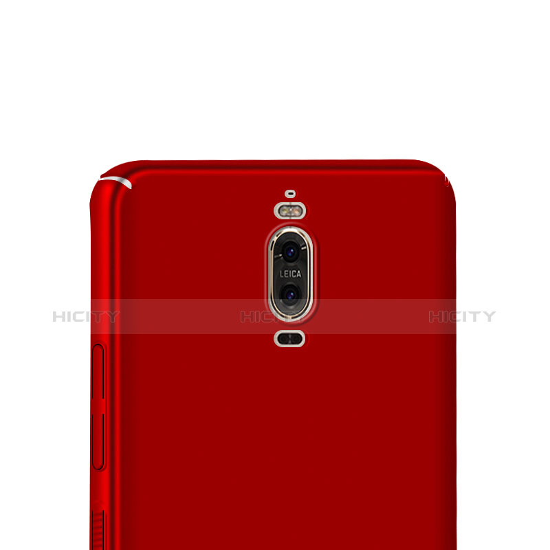 Handyhülle Hülle Kunststoff Schutzhülle Matt mit Fingerring Ständer für Huawei Mate 9 Pro Rot groß
