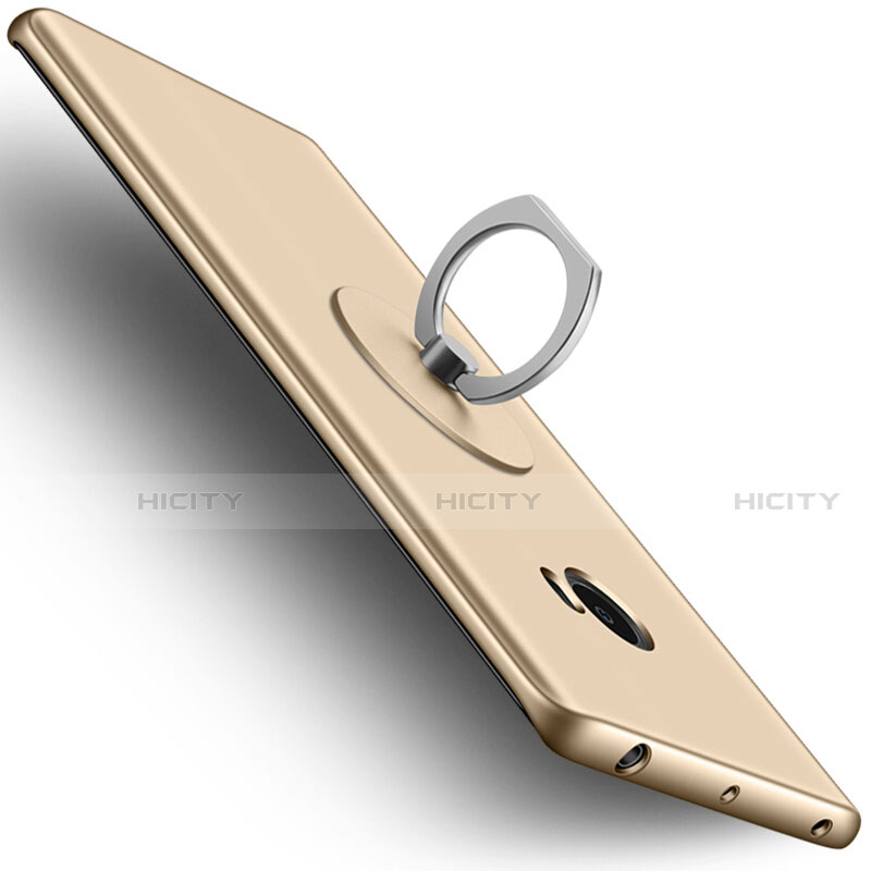 Handyhülle Hülle Kunststoff Schutzhülle Matt mit Fingerring Ständer für Xiaomi Mi Note 2 Gold