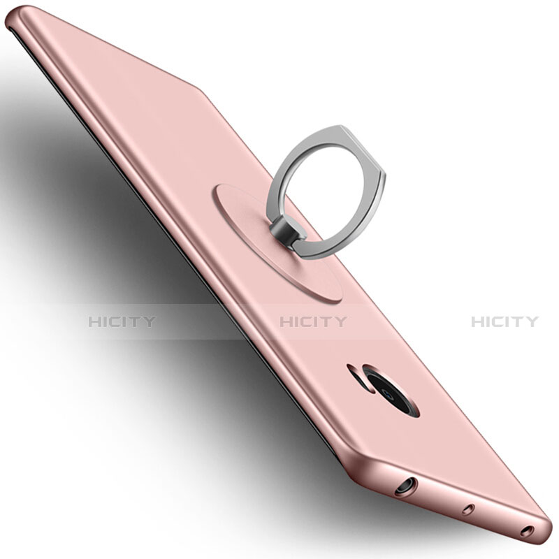 Handyhülle Hülle Kunststoff Schutzhülle Matt mit Fingerring Ständer für Xiaomi Mi Note 2 Rosegold