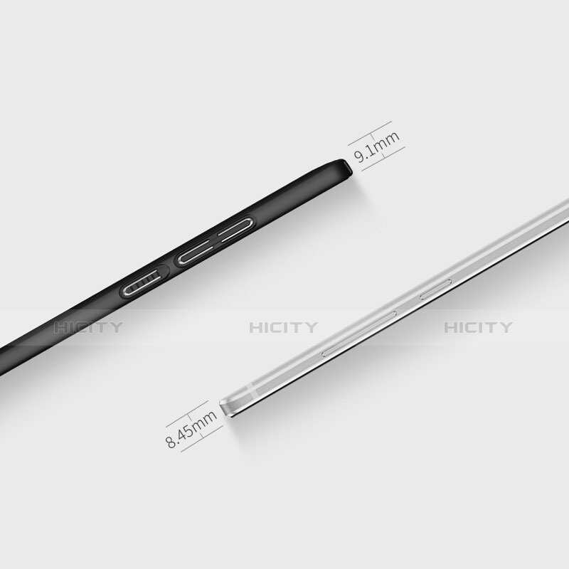 Handyhülle Hülle Kunststoff Schutzhülle Matt mit Fingerring Ständer für Xiaomi Redmi Note 4 Standard Edition Schwarz groß