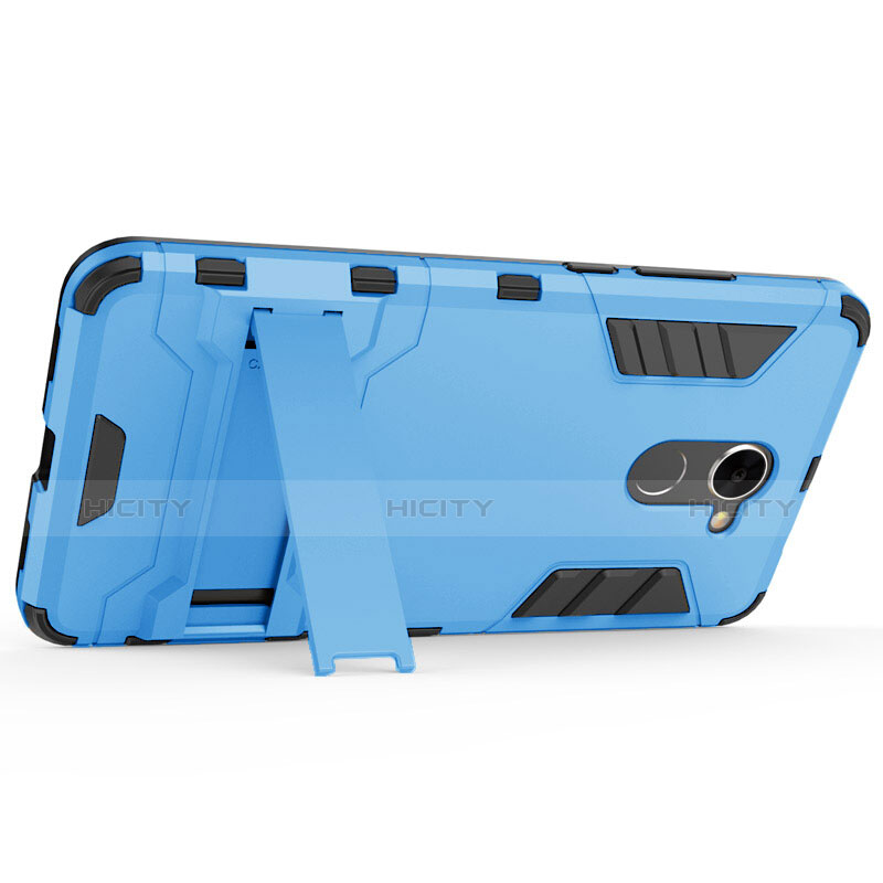Handyhülle Hülle Kunststoff Schutzhülle Matt mit Ständer für Huawei Y7 Prime Blau Plus