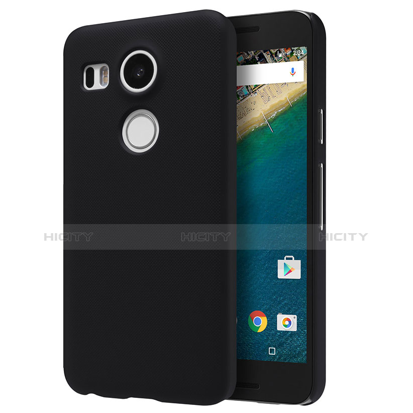 Handyhülle Hülle Kunststoff Schutzhülle Matt P01 für Google Nexus 5X Schwarz