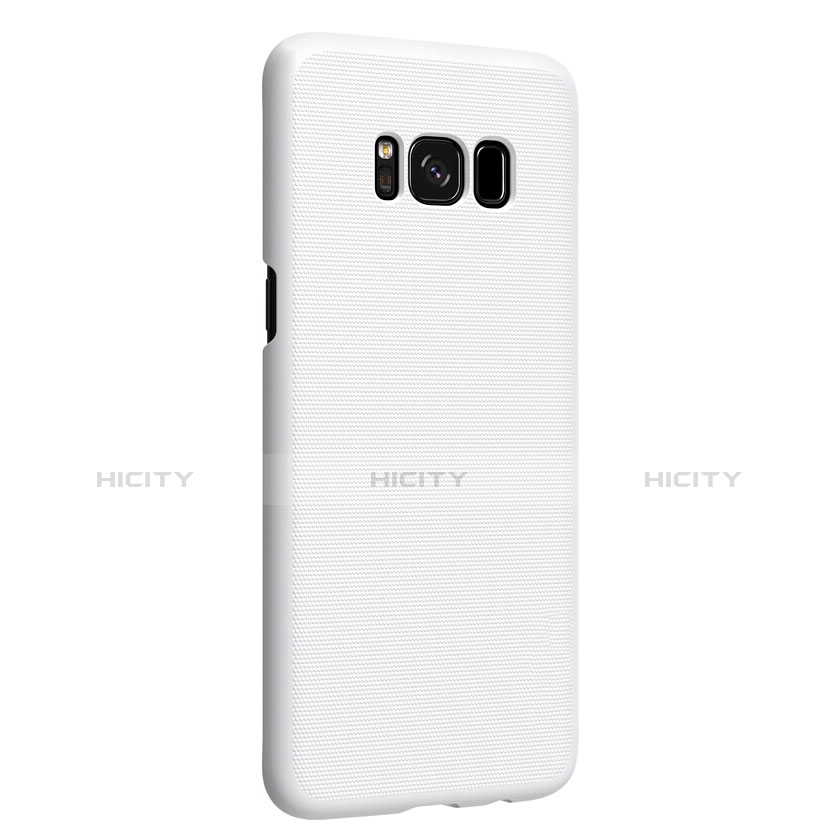 Handyhülle Hülle Kunststoff Schutzhülle Matt P01 für Samsung Galaxy S8 Weiß groß