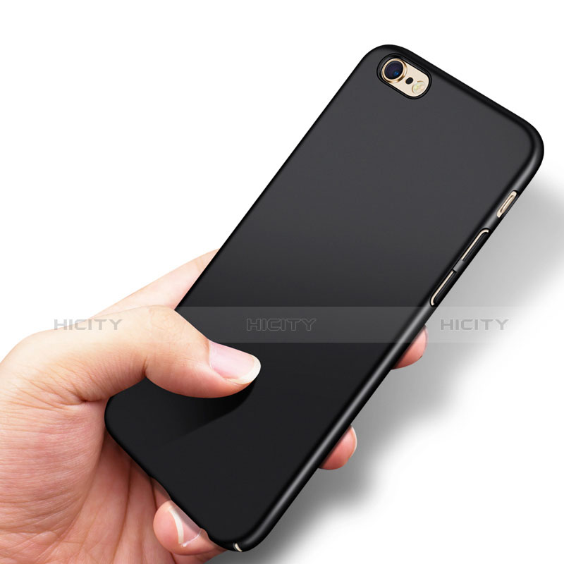 Handyhülle Hülle Kunststoff Schutzhülle Matt P04 für Apple iPhone 6 Plus Schwarz