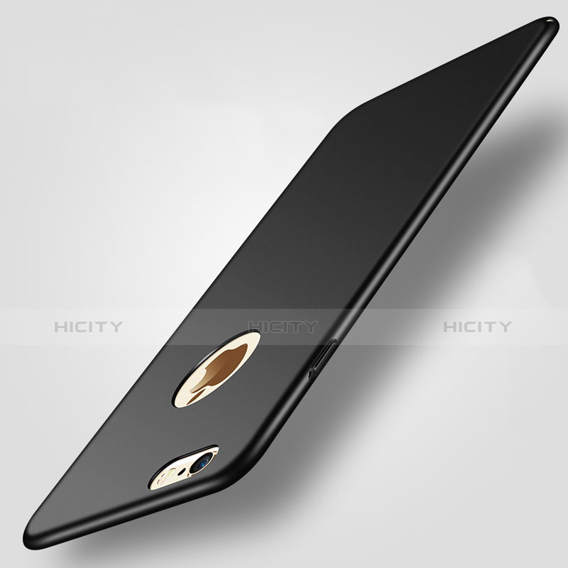 Handyhülle Hülle Kunststoff Schutzhülle Matt P08 für Apple iPhone 6 Plus Schwarz groß