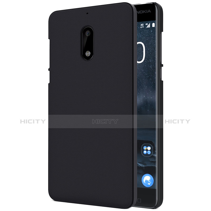 Handyhülle Hülle Kunststoff Schutzhülle Matt R01 für Nokia 6 Schwarz Plus