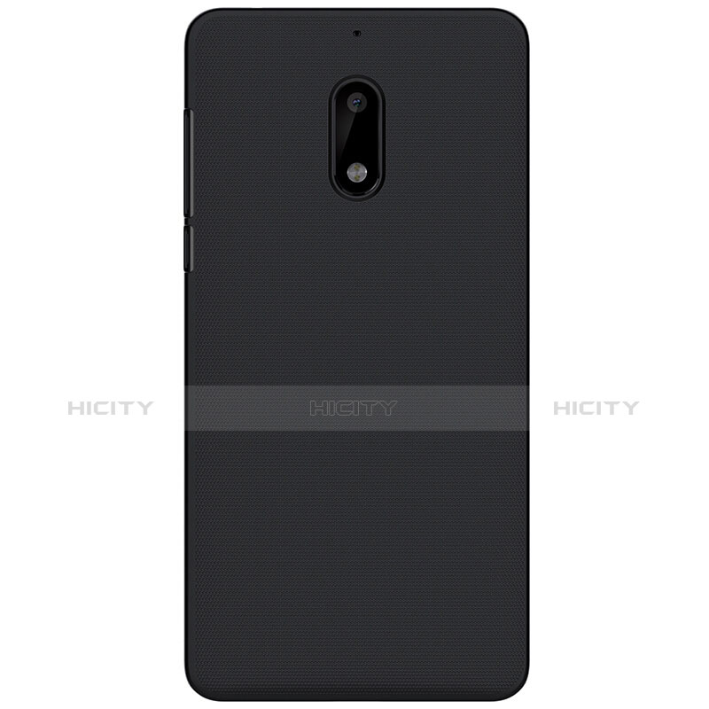 Handyhülle Hülle Kunststoff Schutzhülle Matt R01 für Nokia 6 Schwarz groß
