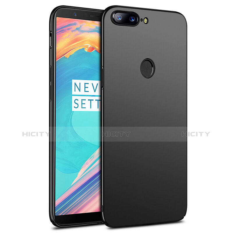 Handyhülle Hülle Kunststoff Schutzhülle Matt R02 für OnePlus 5T A5010 Schwarz Plus