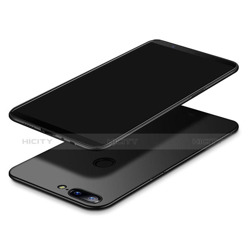 Handyhülle Hülle Kunststoff Schutzhülle Matt R02 für OnePlus 5T A5010 Schwarz groß