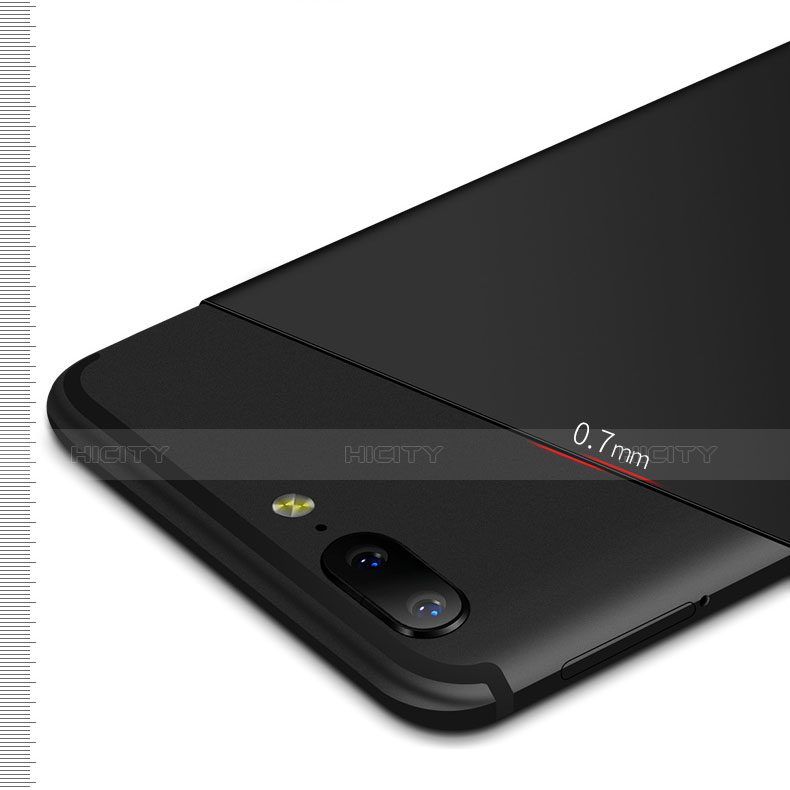Handyhülle Hülle Kunststoff Schutzhülle Matt R02 für OnePlus 5T A5010 Schwarz groß