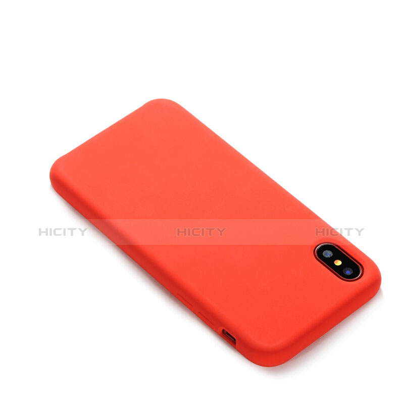 Handyhülle Hülle Kunststoff Schutzhülle Matt S01 für Apple iPhone Xs Max Rot groß