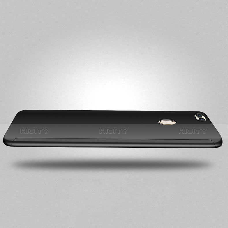 Handyhülle Hülle Kunststoff Schutzhülle Matt Vorder und Rückseite 360 Grad für Huawei Honor Play 7X Schwarz