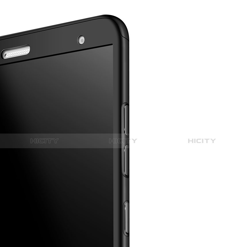 Handyhülle Hülle Kunststoff Schutzhülle Matt Vorder und Rückseite 360 Grad für Huawei Honor Play 7X Schwarz