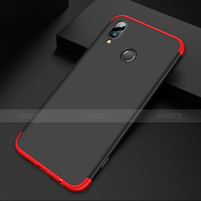 Handyhülle Hülle Kunststoff Schutzhülle Matt Vorder und Rückseite 360 Grad Q01 für Huawei Enjoy 9 Plus Rot und Schwarz groß
