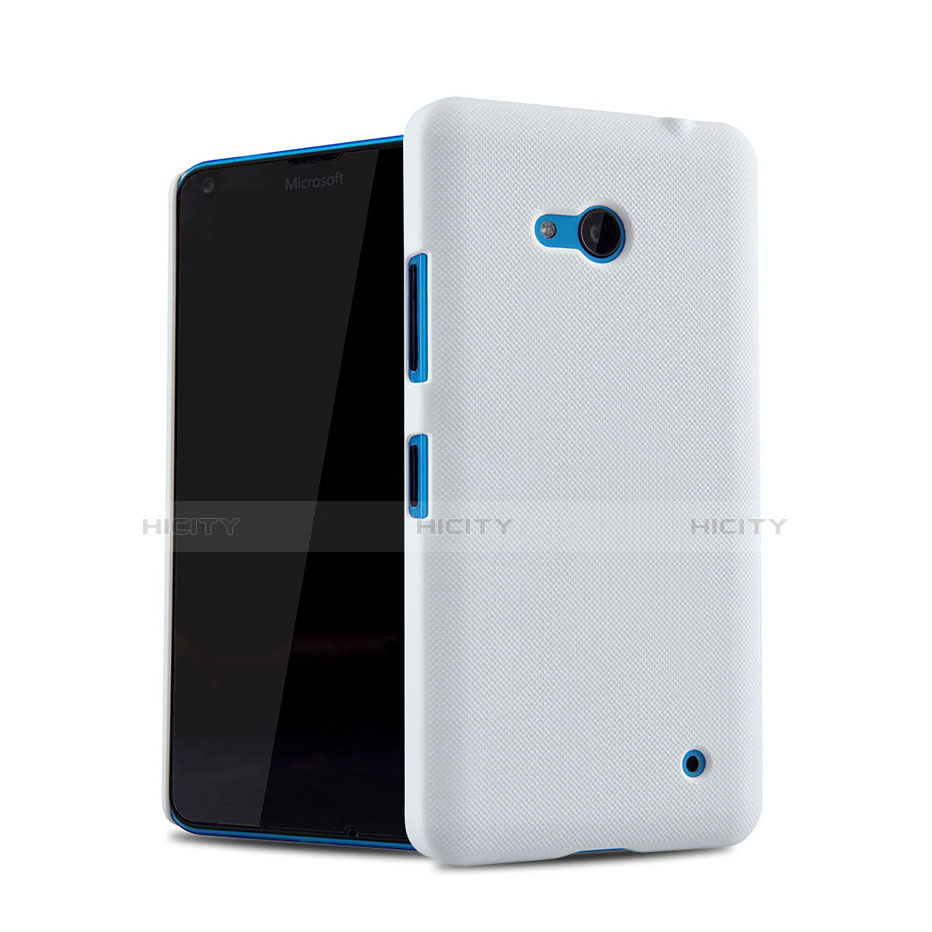 Handyhülle Hülle Kunststoff Schutzhülle Punkte Loch für Microsoft Lumia 640 Weiß