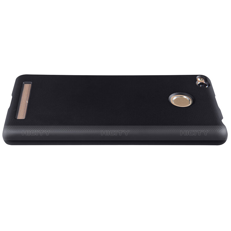 Handyhülle Hülle Kunststoff Schutzhülle Punkte Loch für Xiaomi Redmi 3 High Edition Schwarz