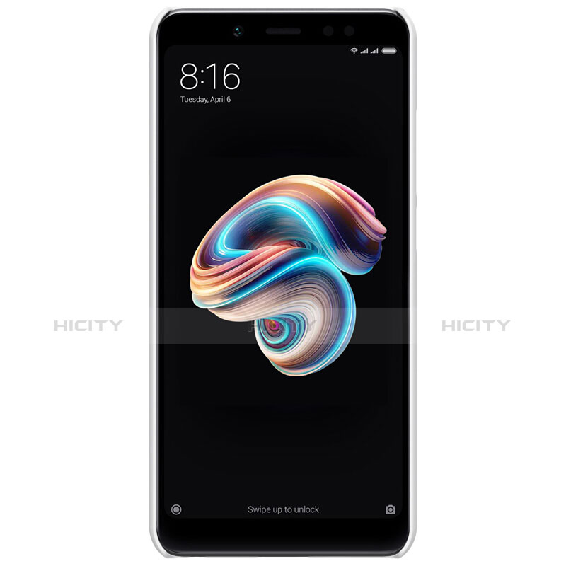 Handyhülle Hülle Kunststoff Schutzhülle Punkte Loch für Xiaomi Redmi Note 5 AI Dual Camera Weiß groß