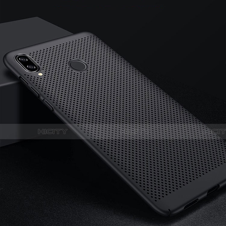 Handyhülle Hülle Kunststoff Schutzhülle Punkte Loch für Xiaomi Redmi Note 7 Schwarz groß