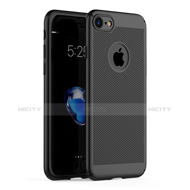 Handyhülle Hülle Kunststoff Schutzhülle Punkte Loch G01 für Apple iPhone 8 Schwarz Plus